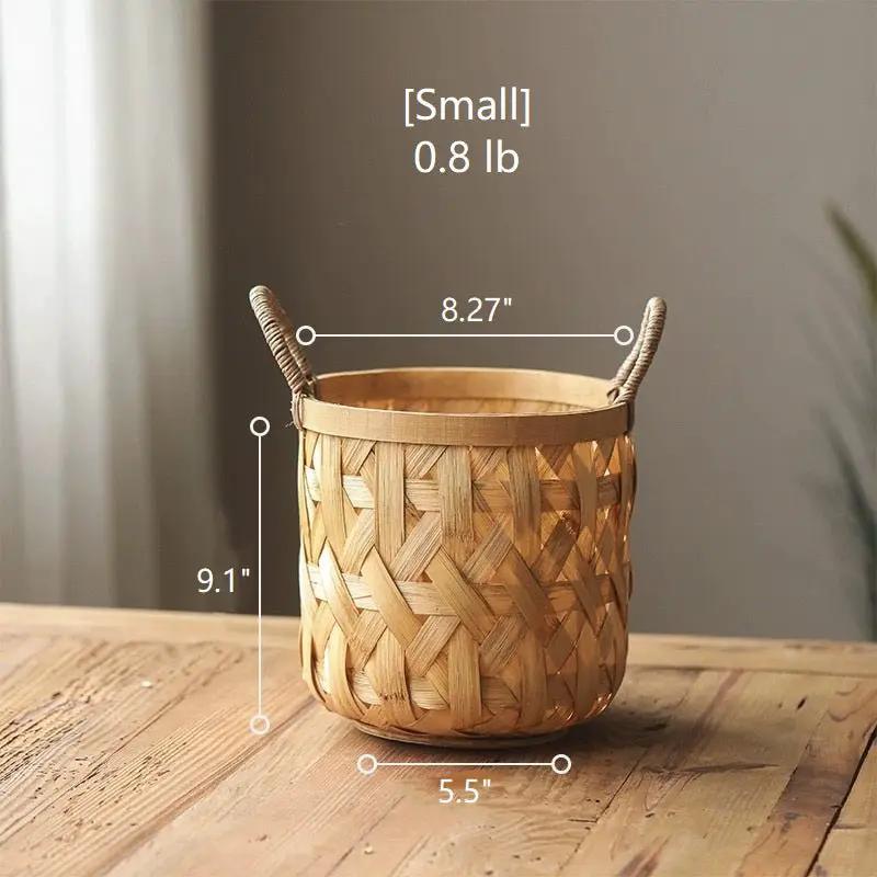 Bamboo Woven Storage Basket by RusticReach