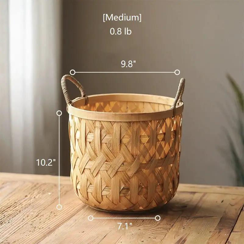 Bamboo Woven Storage Basket by RusticReach