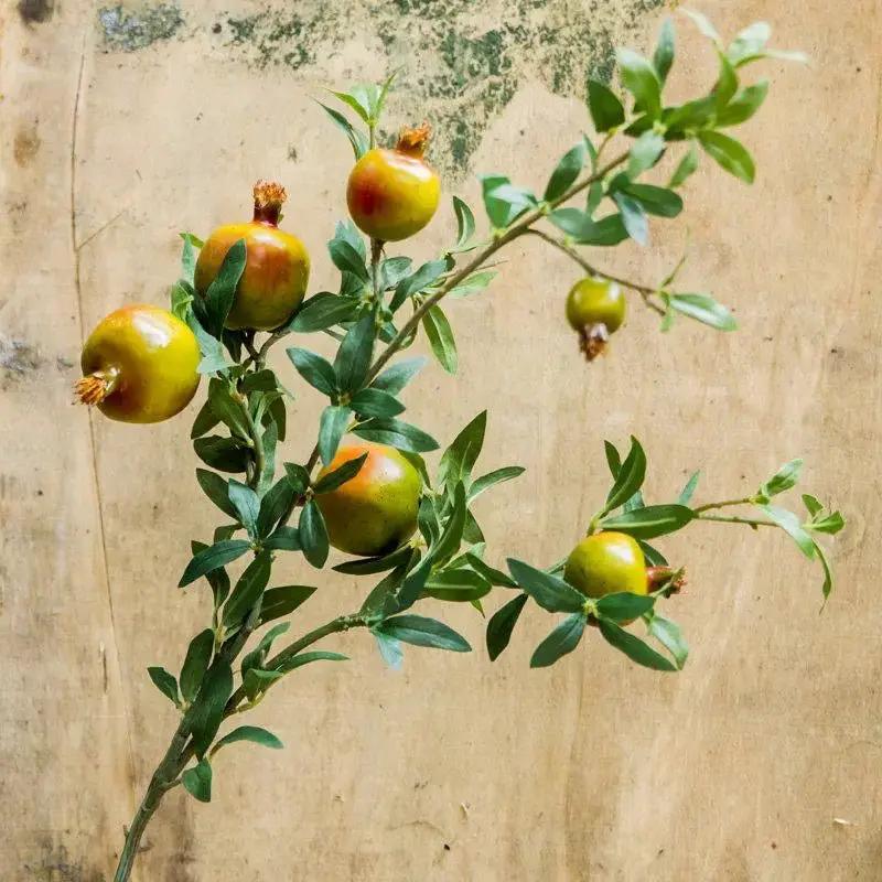 Big Fruit Faux Pomegranate Stem 32" Tall by RusticReach