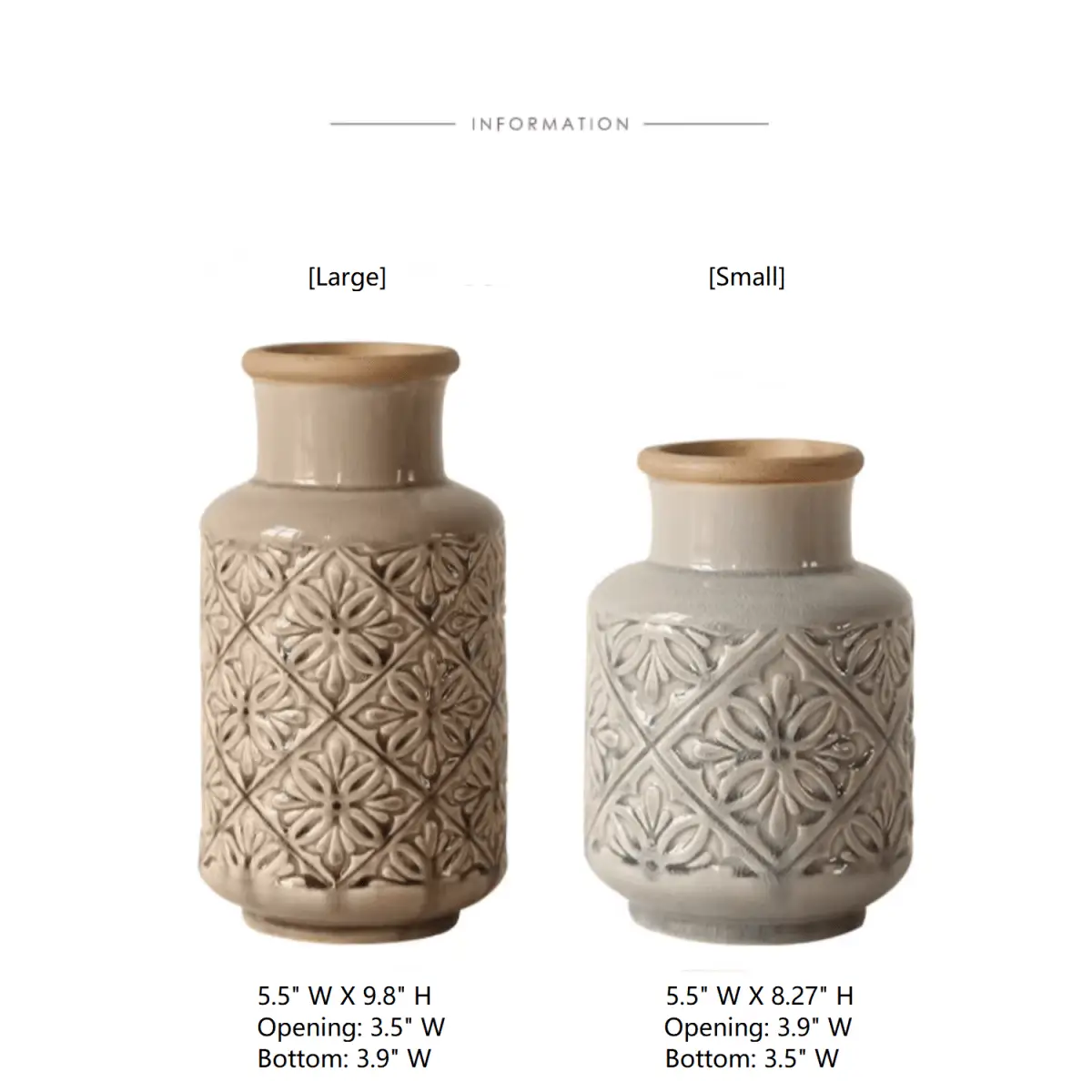 Domino Embossed Pattern Vase by RusticReach