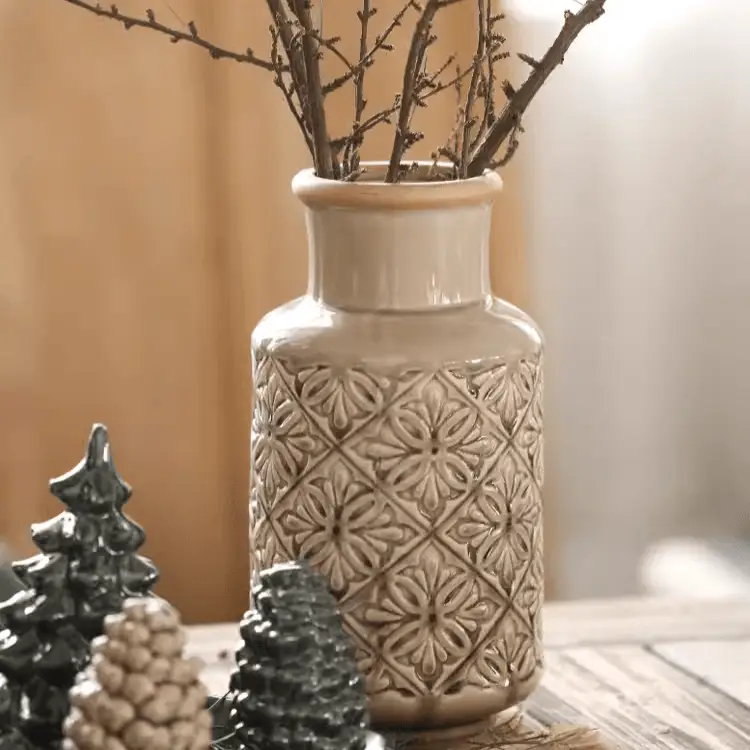 Domino Embossed Pattern Vase by RusticReach