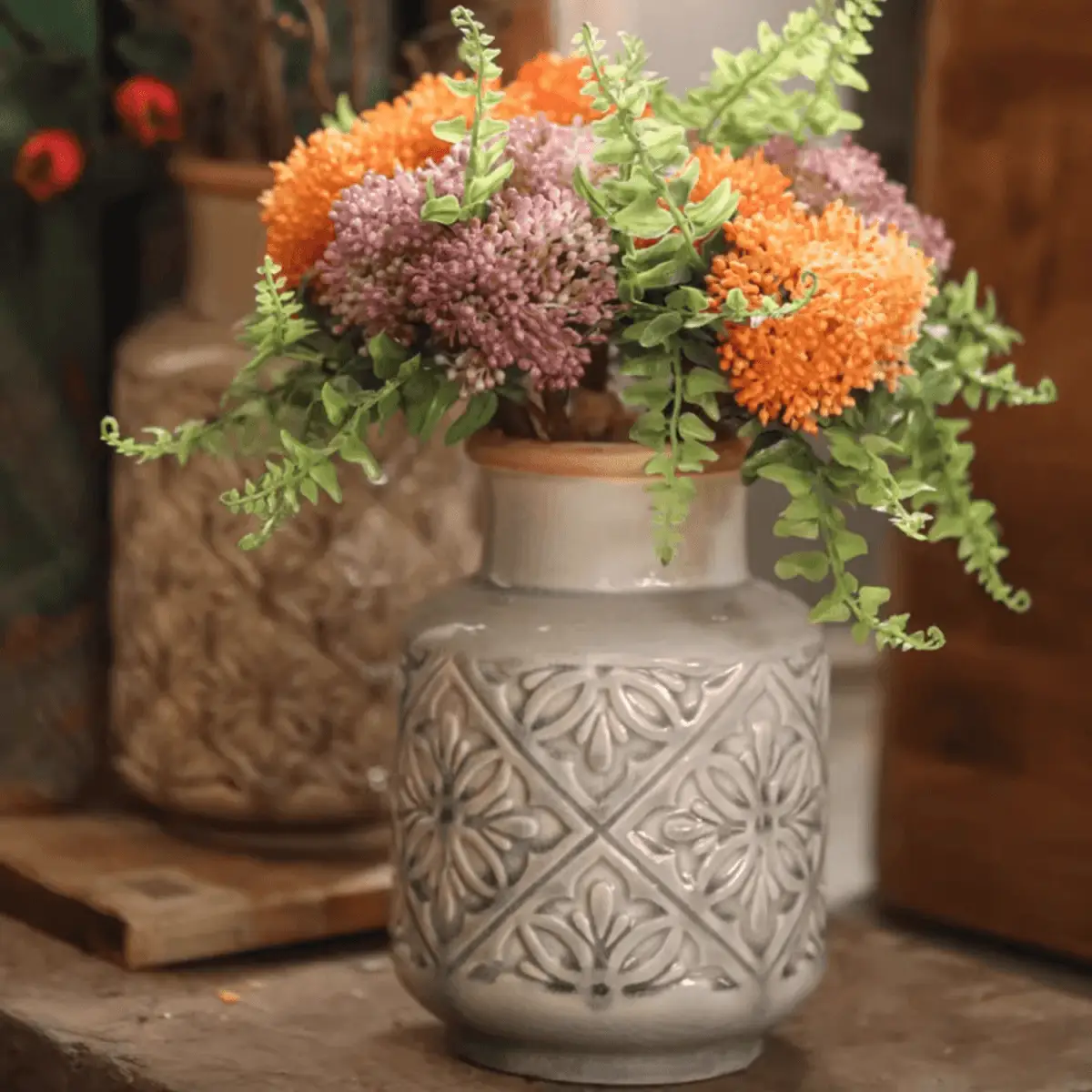 Domino Embossed Pattern Vase by RusticReach