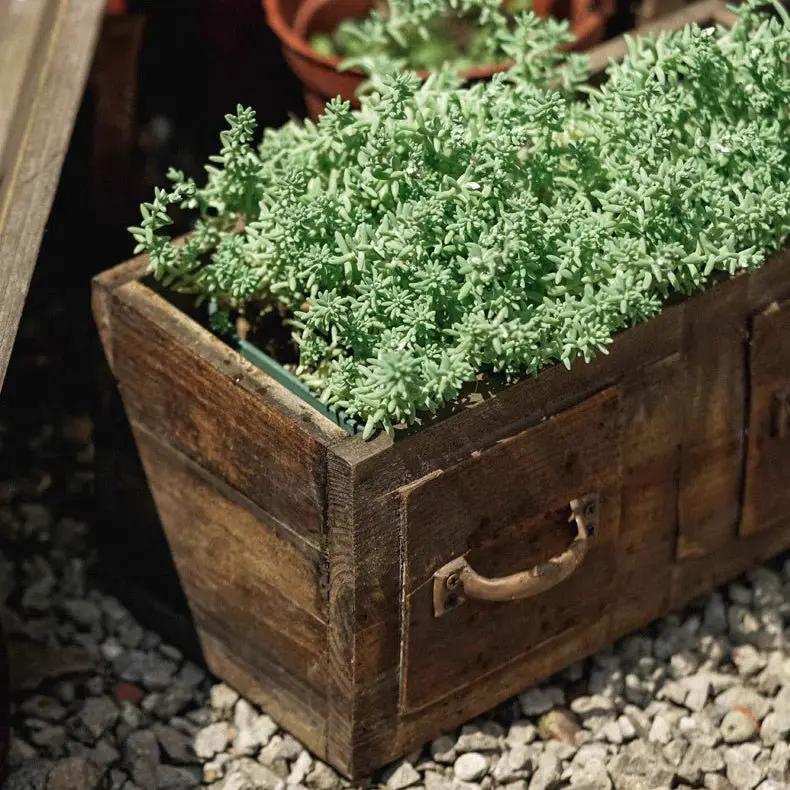Farmhouse Wooden Box for Succulents or Flowers by RusticReach