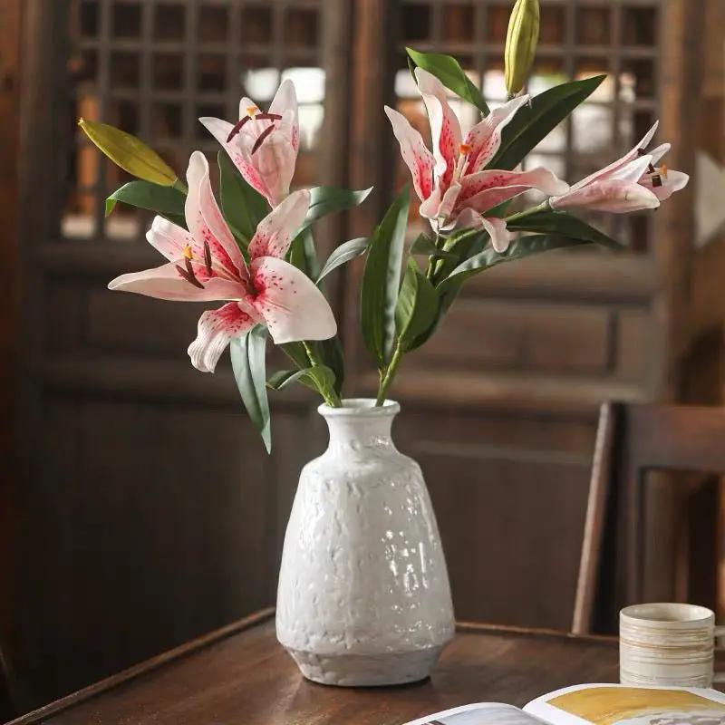 Artificial Real Touch Lily Stem 30" Tall by RusticReach