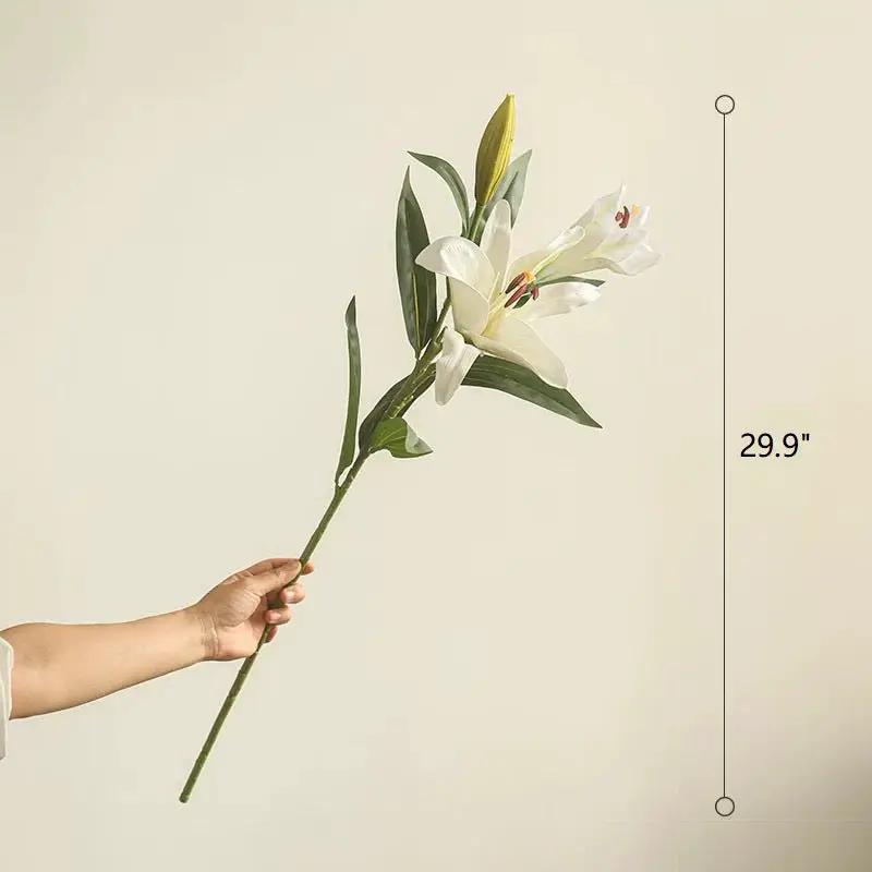 Artificial Real Touch Lily Stem 30" Tall by RusticReach