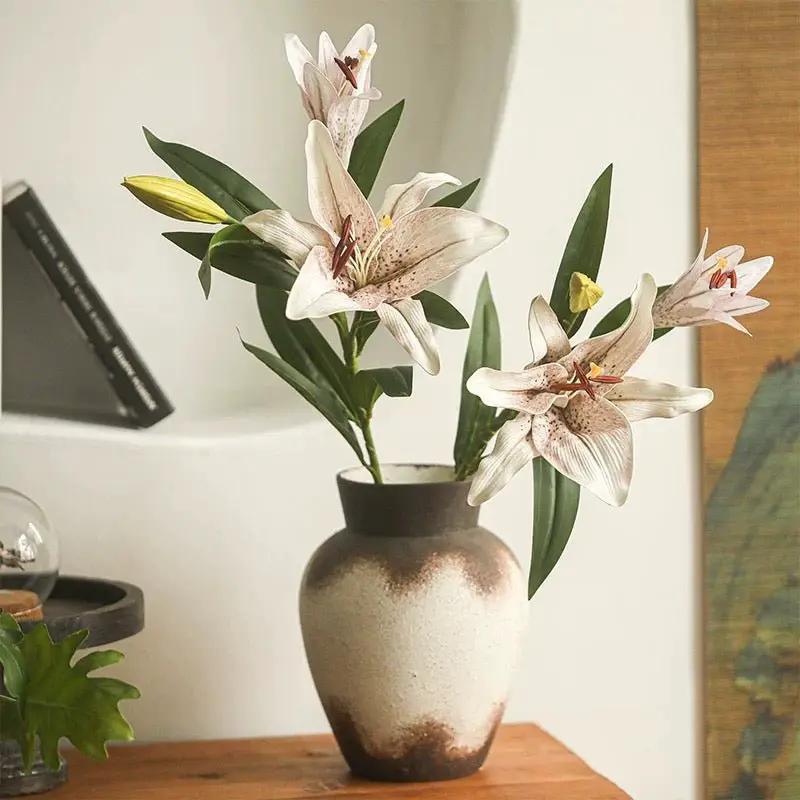 Artificial Real Touch Lily Stem 30" Tall by RusticReach