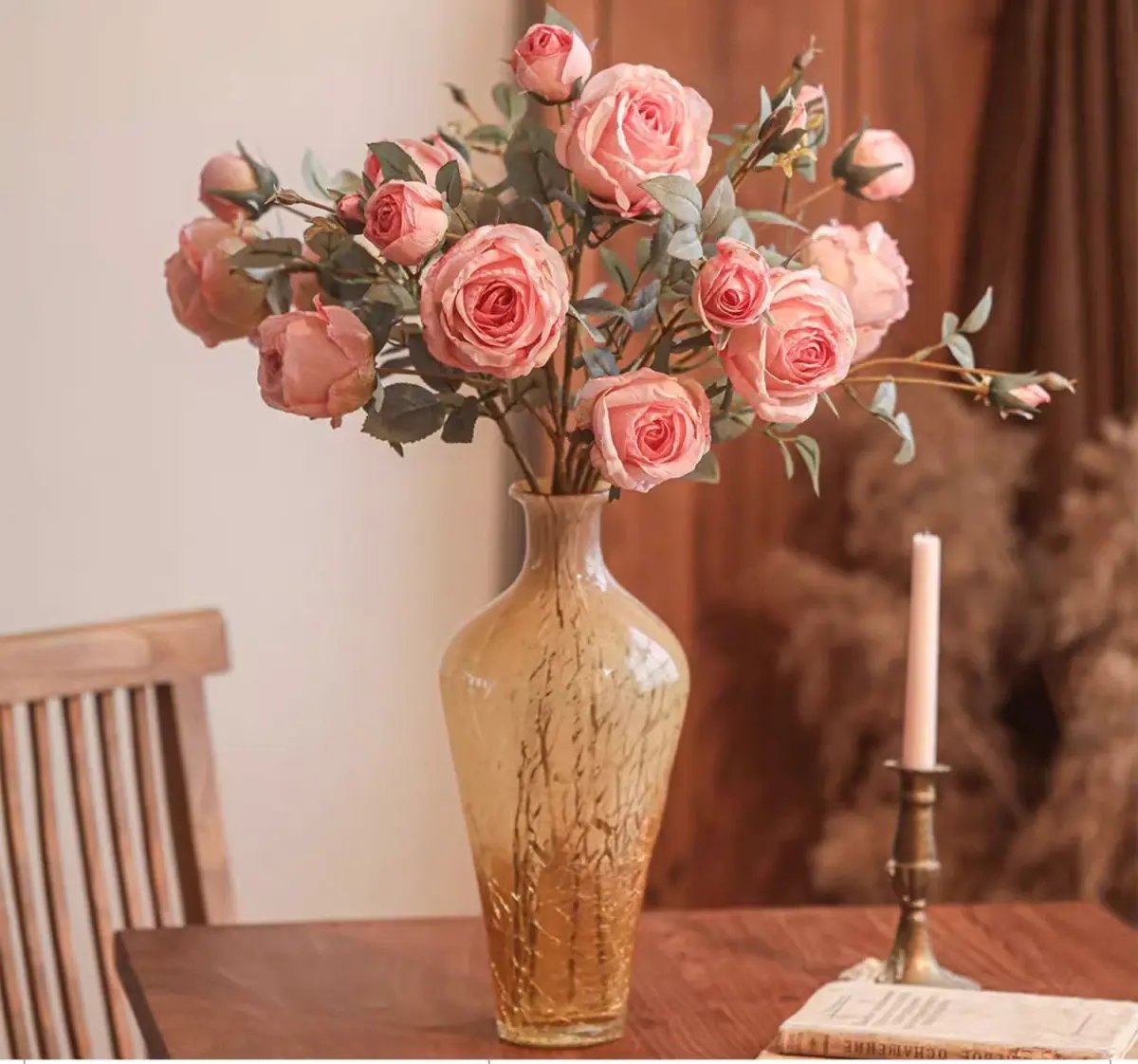 Miriya Large Rose Flower Stem 25.2" Tall by RusticReach