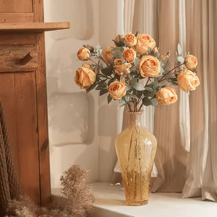 Miriya Large Rose Flower Stem 25.2" Tall by RusticReach
