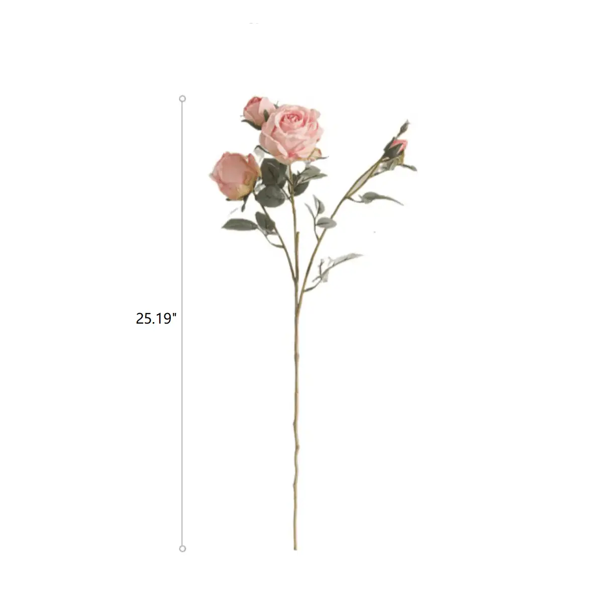 Miriya Large Rose Flower Stem 25.2" Tall by RusticReach