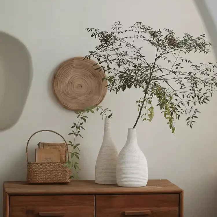 Narrow Neck Vase in White by RusticReach