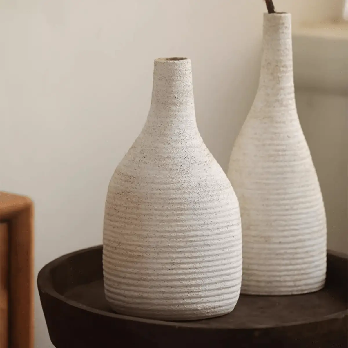 Narrow Neck Vase in White by RusticReach