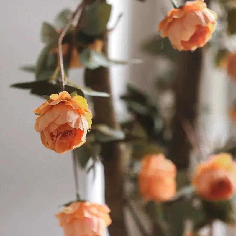 Artificial Small Peony Flower Vine 65" Long by RusticReach