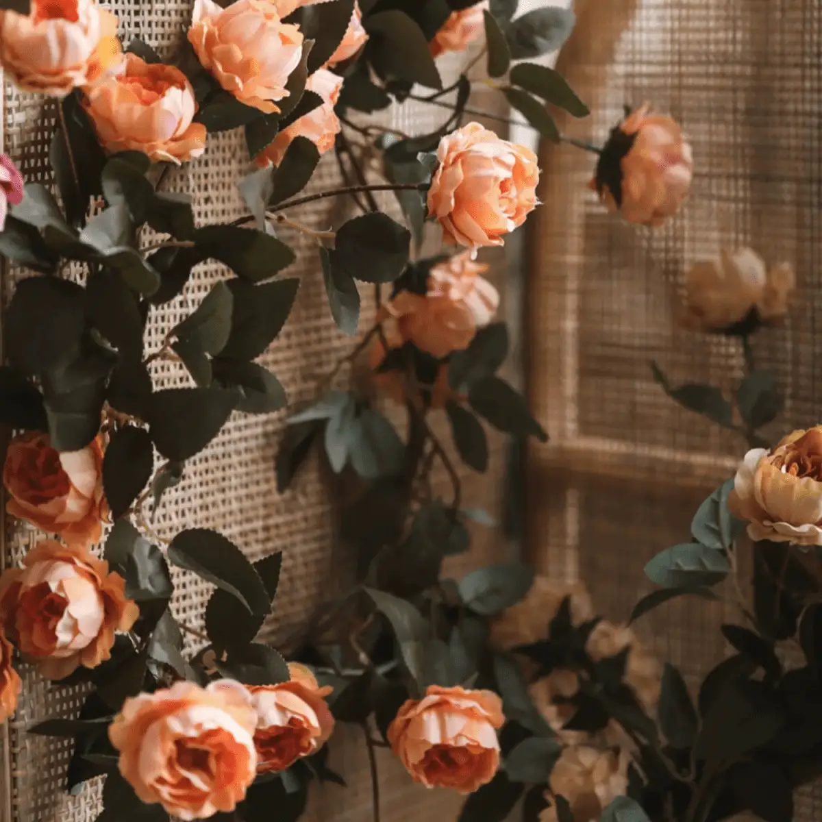 Artificial Small Peony Flower Vine 65" Long by RusticReach