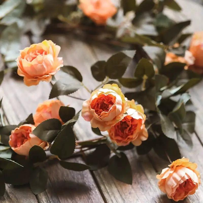 Artificial Small Peony Flower Vine 65" Long by RusticReach