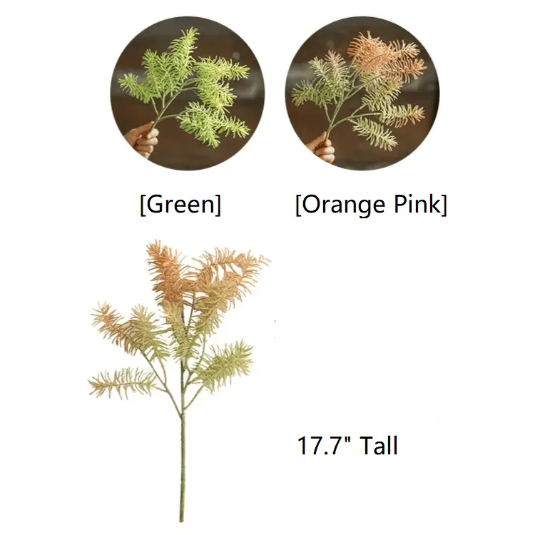 Faux Pine Leaf Stem 17.7" Tall by RusticReach