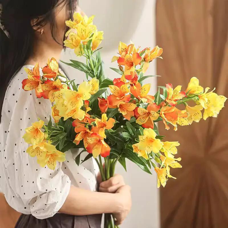 Artificial Peruvian Lily Stem 29.5" Tall by RusticReach
