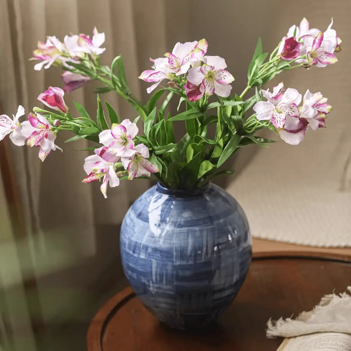 Artificial Peruvian Lily Stem 29.5" Tall by RusticReach