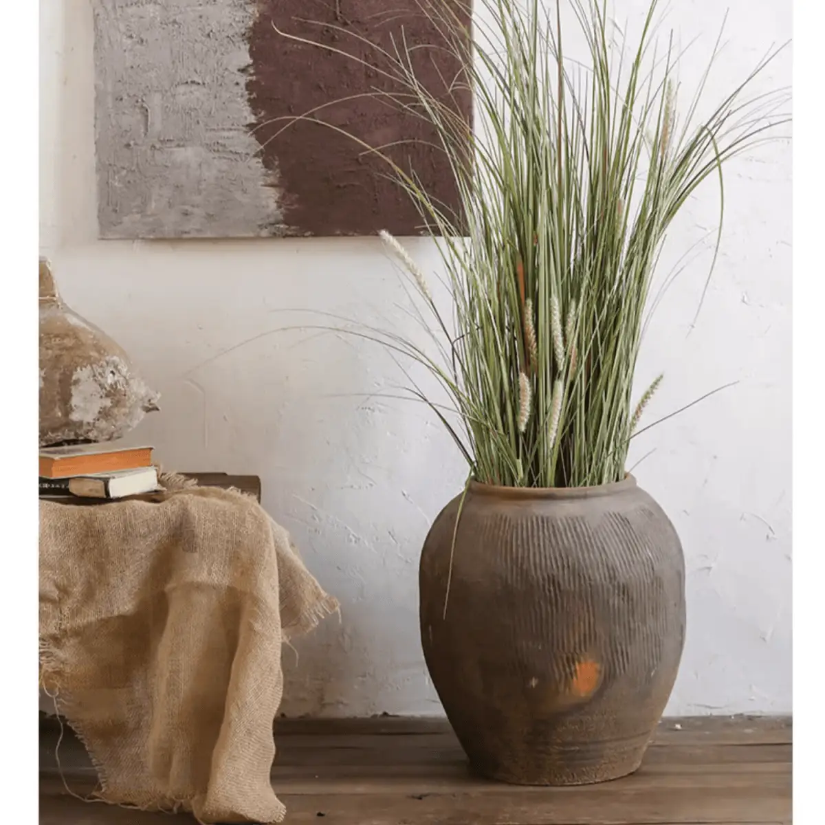 Round Earthenware Brown Pot by RusticReach