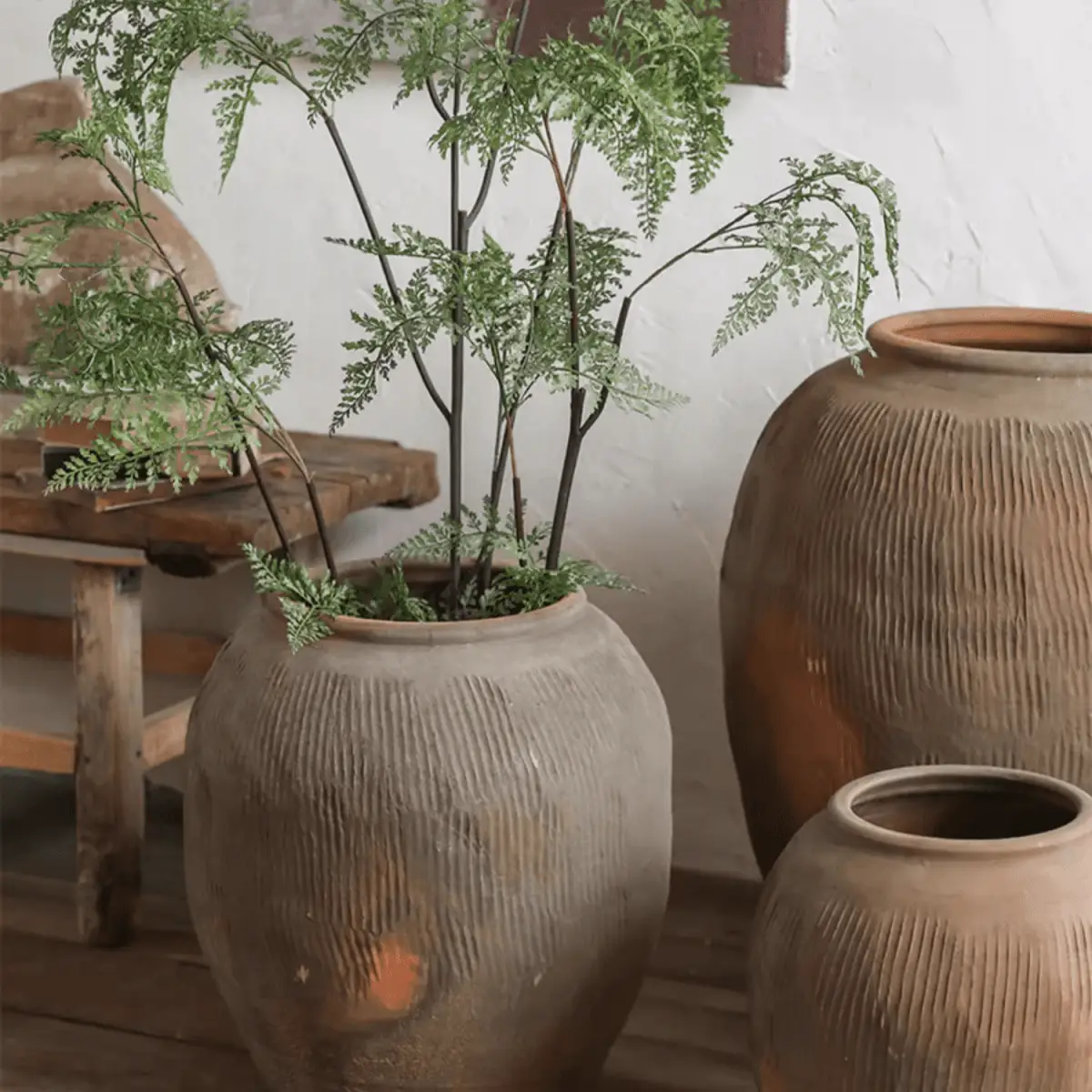 Round Earthenware Brown Pot by RusticReach