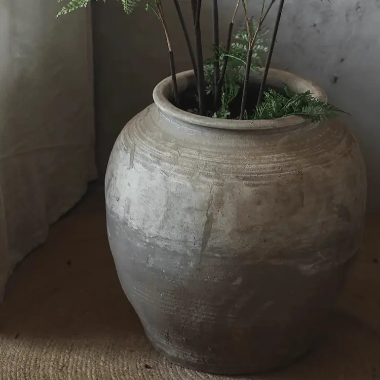 Round Earthenware Pot by RusticReach