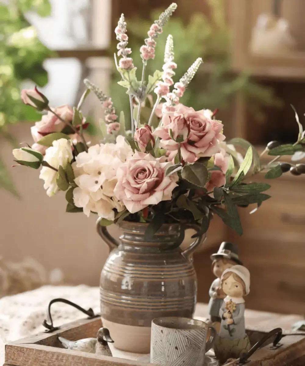 Rolled Edge American Rose Stem 18" Tall by RusticReach
