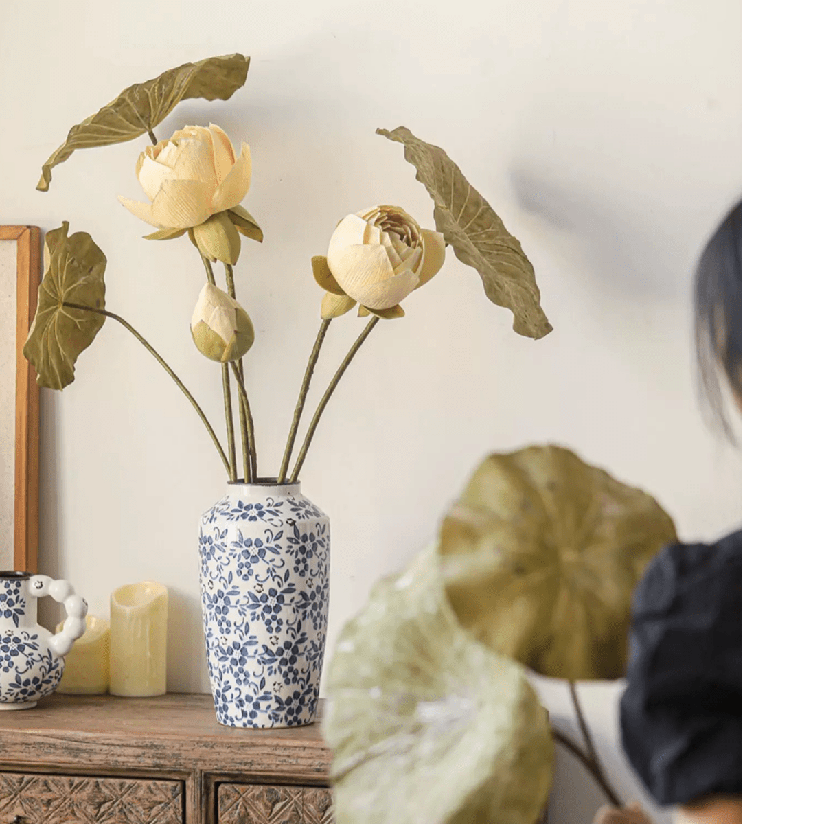 Artificial Rustic Lotus Stem by RusticReach
