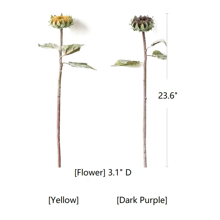 Artificial Small Head Sunflower Stem 23.6" Tall by RusticReach