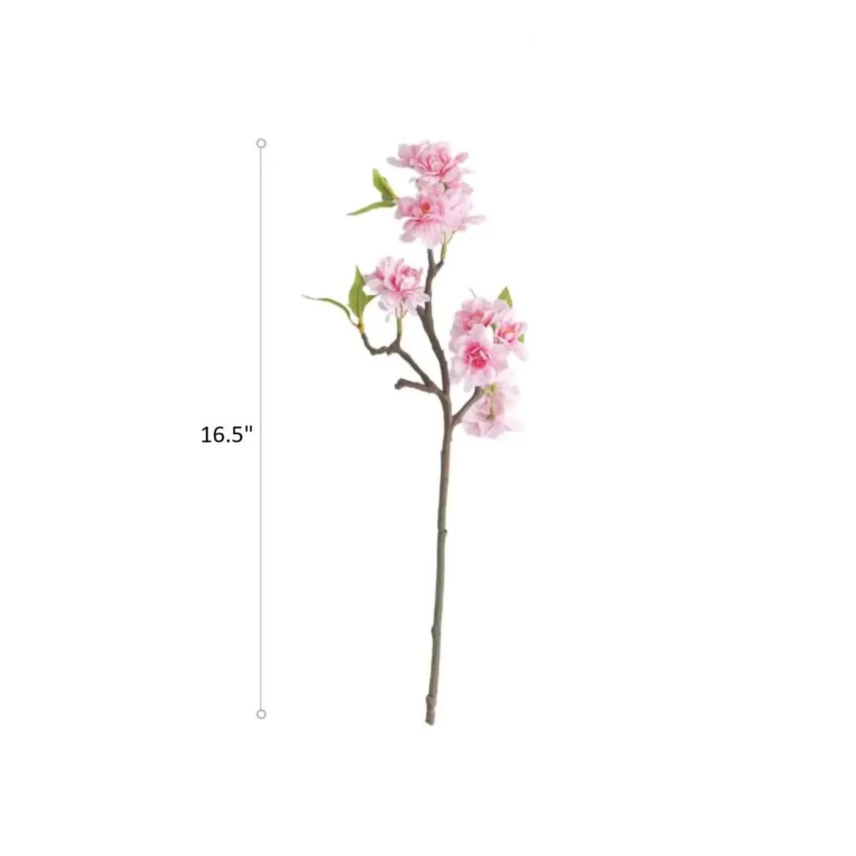 Small Peach Blossom Flower Stem 16.5" Tall by RusticReach