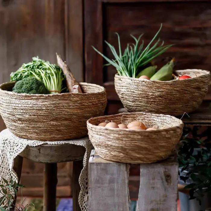 Seagrass Bowl Basket for Storage or Display by RusticReach