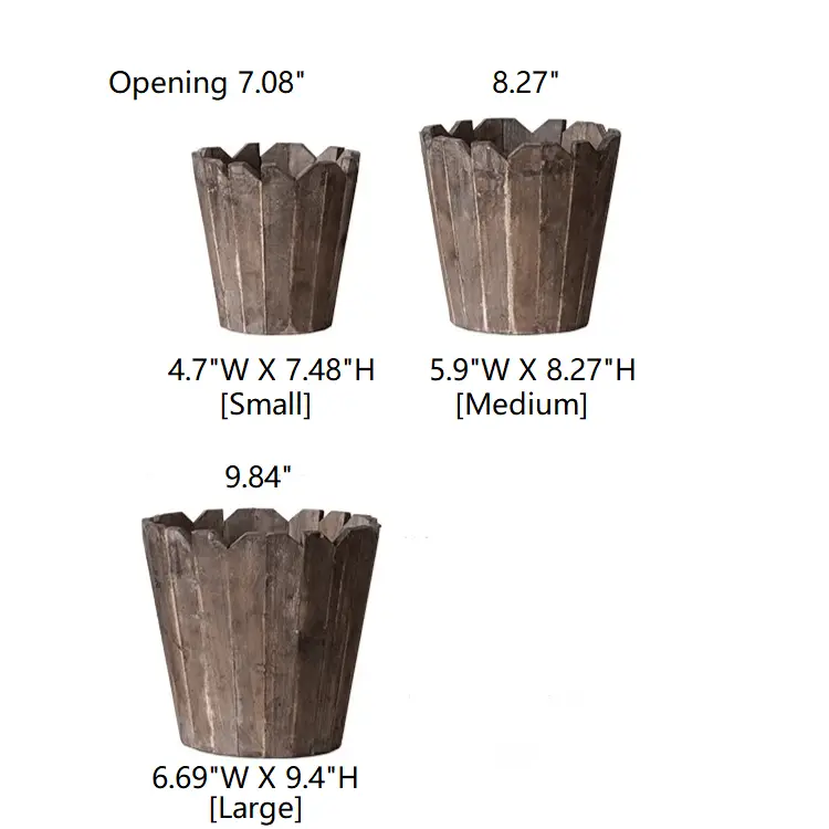 Spliced Solid Wood Planter Round by RusticReach