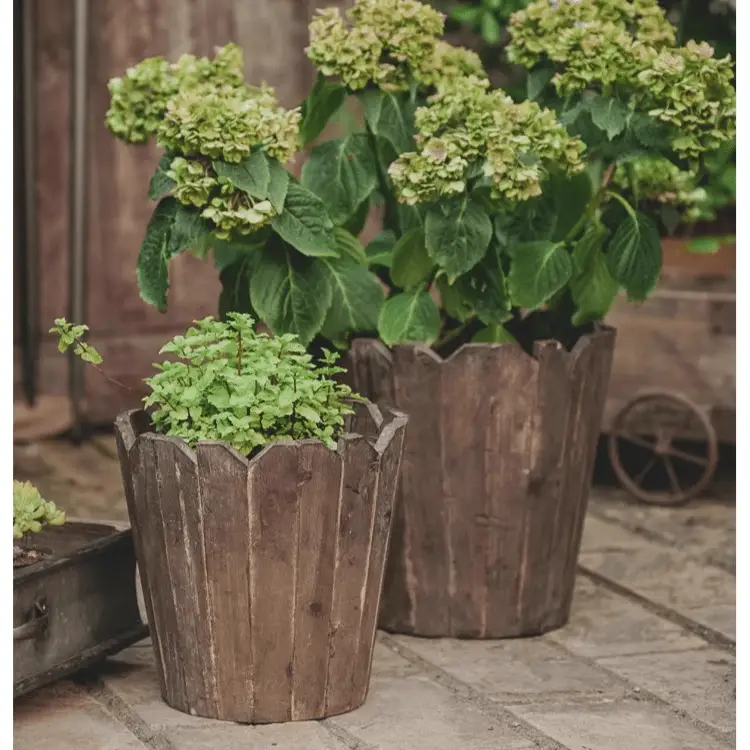 Spliced Solid Wood Planter Round by RusticReach