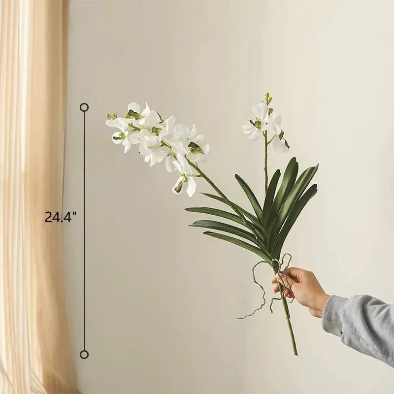 Faux Vanda Orchid Stem 24" Tall by RusticReach