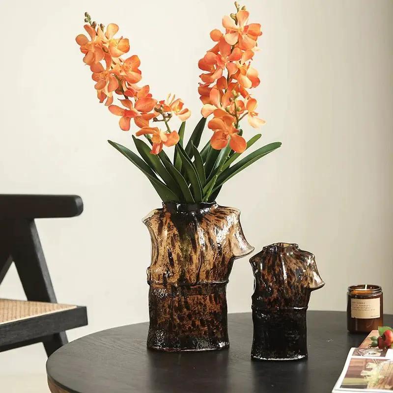 Faux Vanda Orchid Stem 24" Tall by RusticReach
