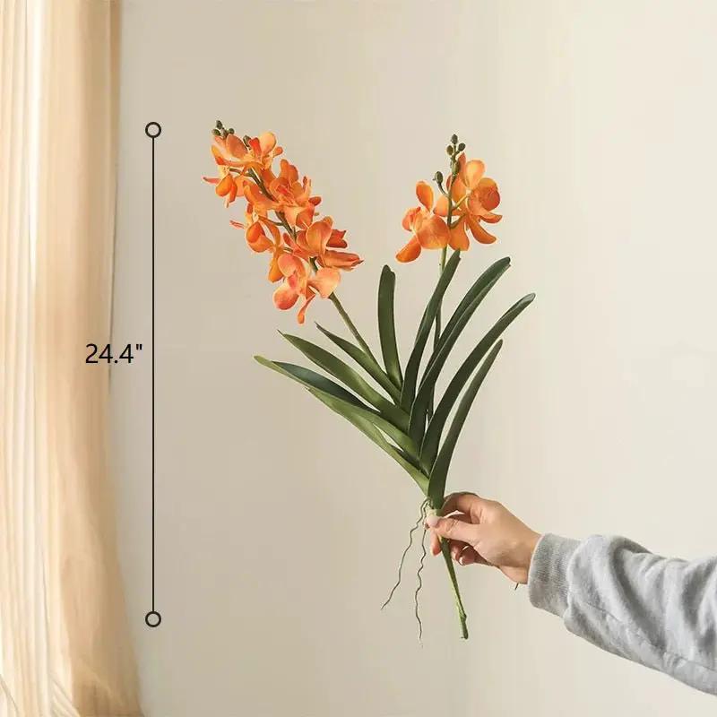 Faux Vanda Orchid Stem 24" Tall by RusticReach