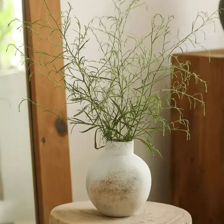 Watertight Coarse Round-Body Ceramic Vase by RusticReach