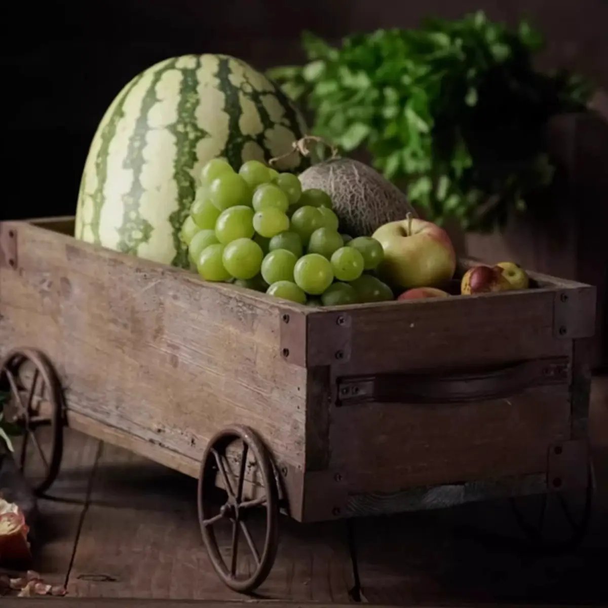 Wooden Wagon Planter Garden Flower Box by RusticReach