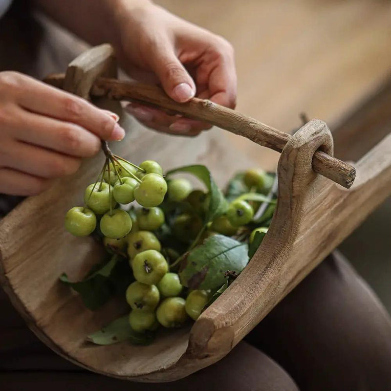 Rustic Wooden Basket Tray by RusticReach