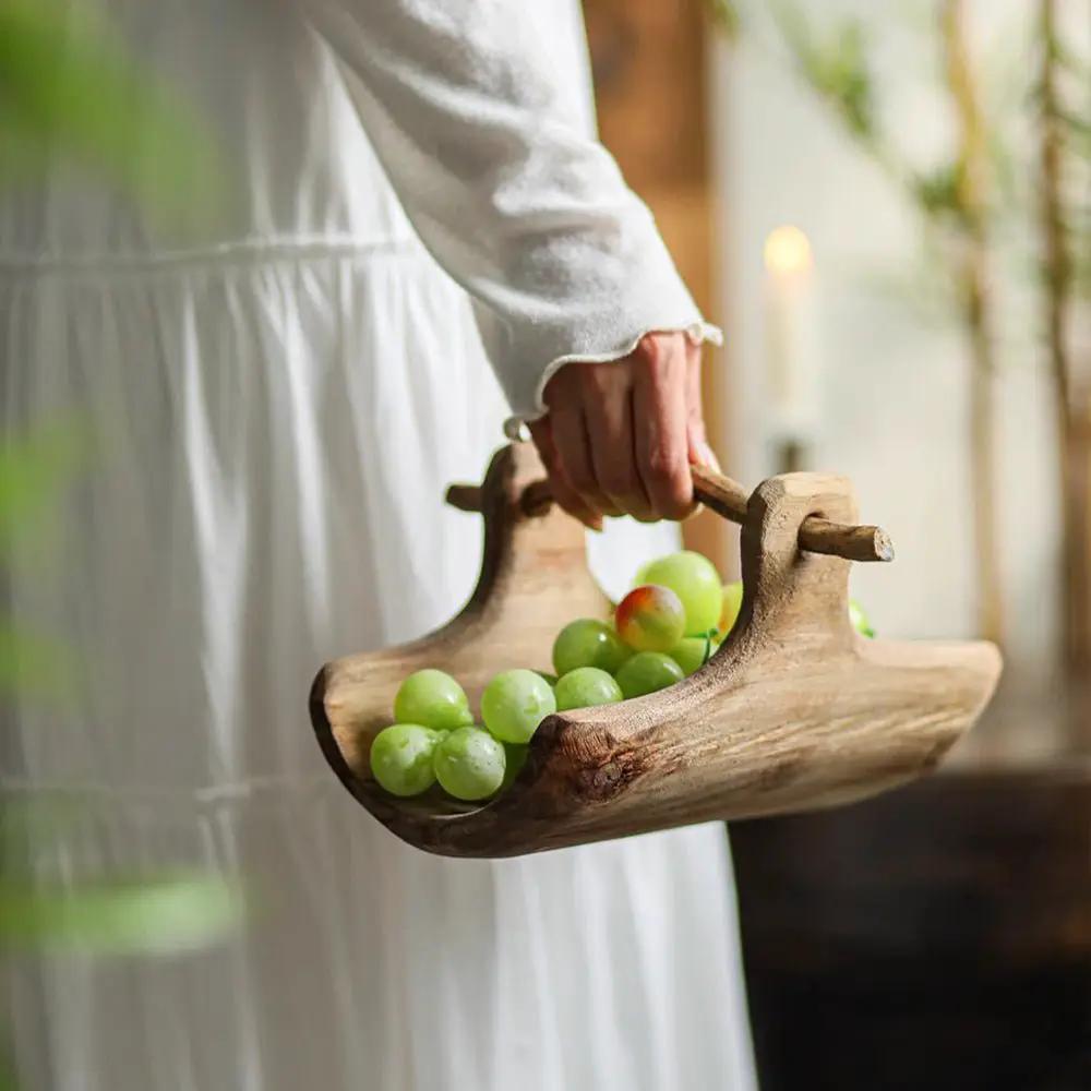 Rustic Wooden Basket Tray by RusticReach