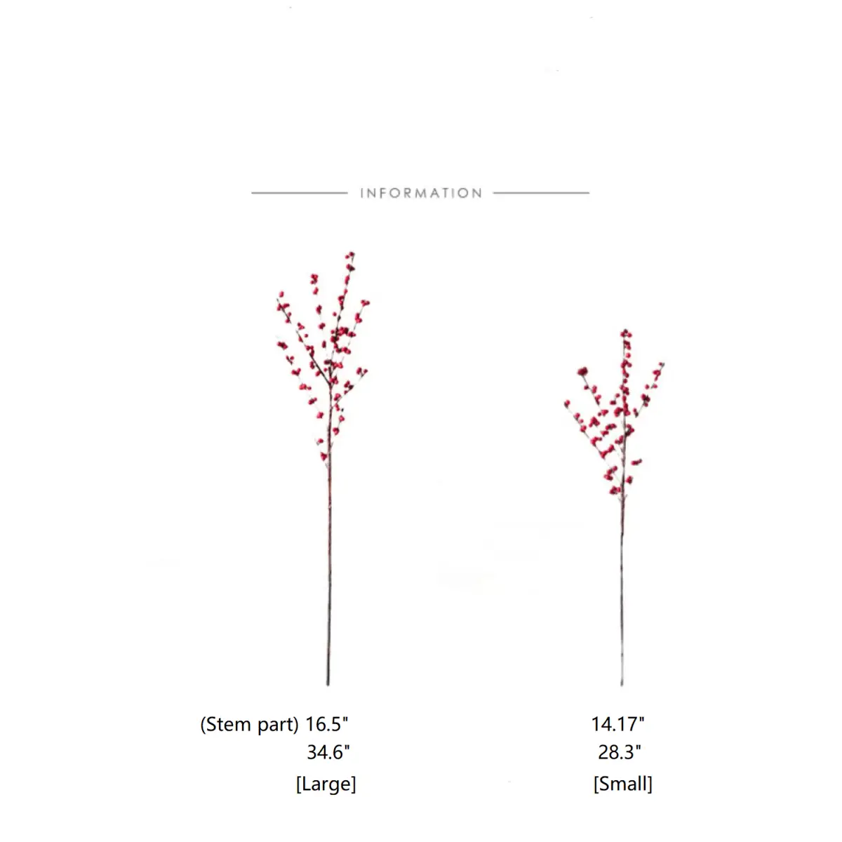 Faux Red Winterberry Stem by RusticReach