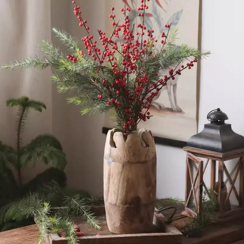 Faux Red Winterberry Stem by RusticReach