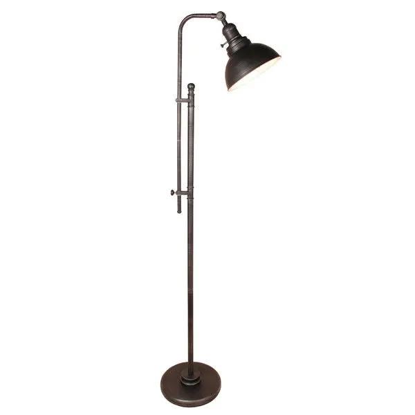 65-inch Tall Floor Lamp Task Light in Distressed Metal Finish by HomePacific