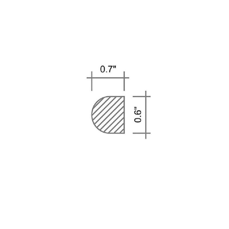 White 0.5x12 Polished Thassos Pencil Marble Tile Trim (10 pack, 0.5 sq ft/case) by Apollo Tile