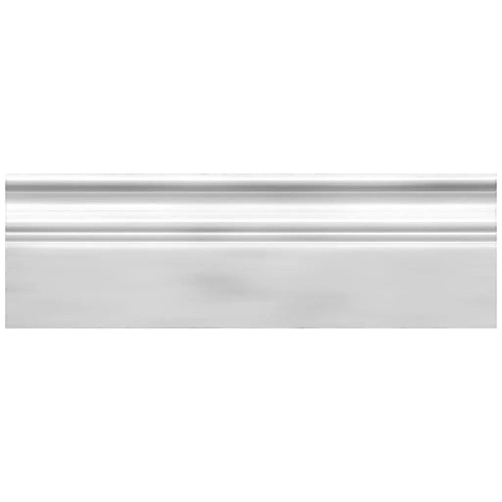 White 4x12 Polished Thassos Baseboard Marble Tile Trim (10 pack, 3.33 sq ft/case) by Apollo Tile