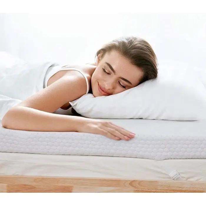 Twin size 3-inch Memory Foam Mattress Topper with Removeable Baffle Box Cover by HomePacific
