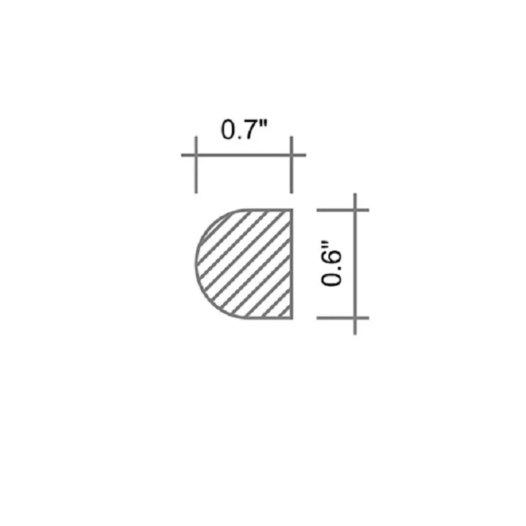 Eastern Black 0.5x12 Polished Pencil Marble Tile Trim (10 pack, 0.5 sq ft/case) by Apollo Tile