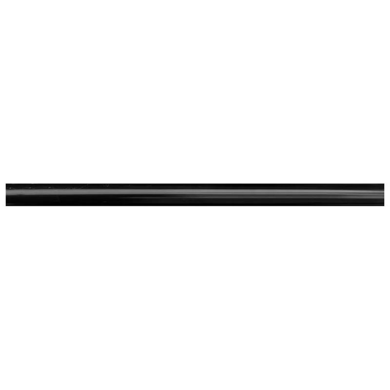 Eastern Black 0.5x12 Polished Pencil Marble Tile Trim (10 pack, 0.5 sq ft/case) by Apollo Tile