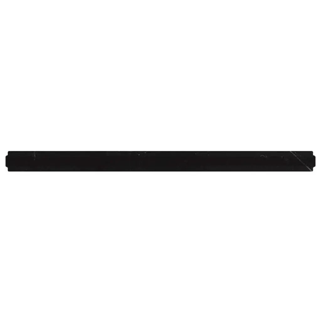 Eastern Black 0.8x12 Polished Pencil Marble Tile Trim (10 pack, 0.667 sq ft/case) by Apollo Tile
