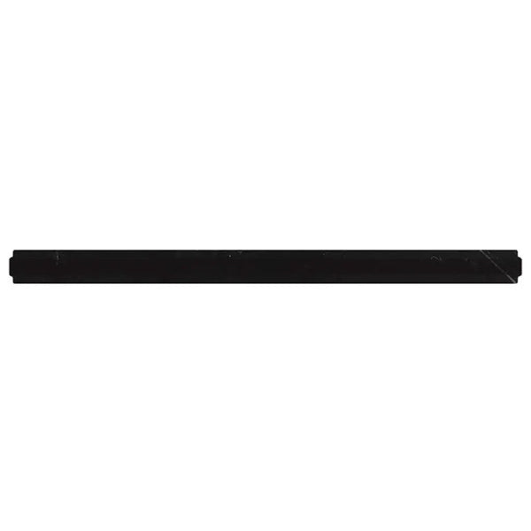 Eastern Black 0.8x12 Polished Pencil Marble Tile Trim (10 pack, 0.667 sq ft/case)