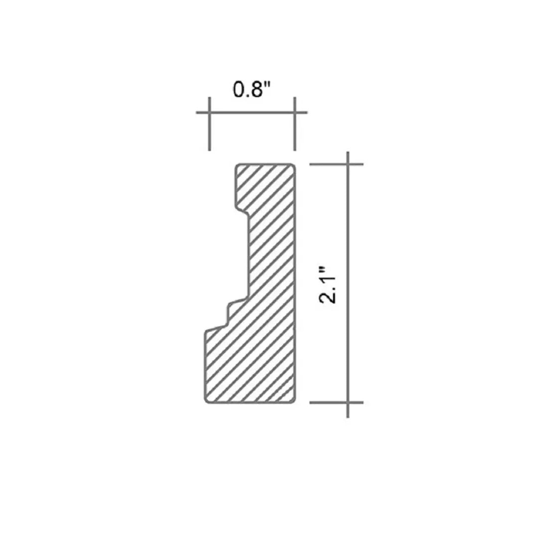 Eastern Black 2x12 Chair Rail Honed Marble Tile Trim (10 pack, 1.667 sq ft/case) by Apollo Tile