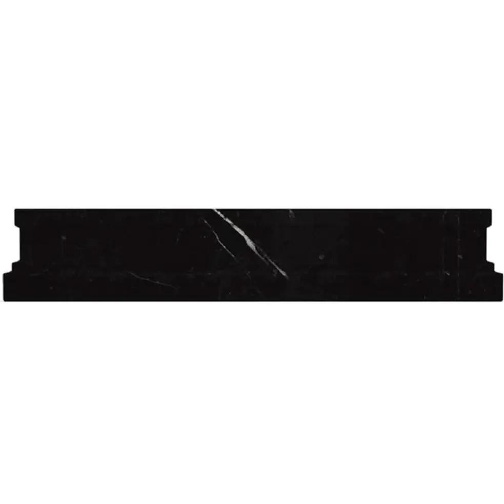 Eastern Black 2x12 Polished Chair Rail Marble Tile Trim (10 pack, 1.667 sq ft/case) by Apollo Tile